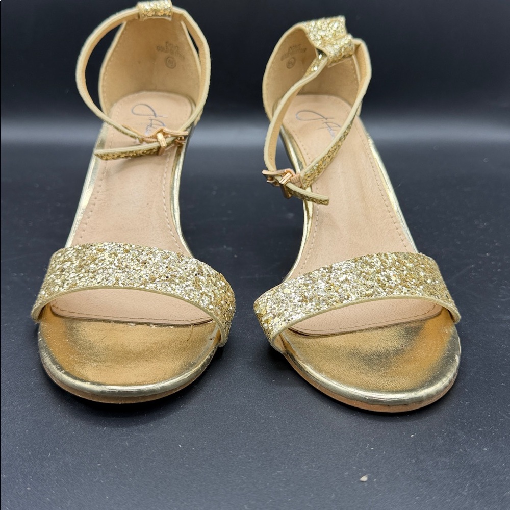 NWOB J. Adams Sz 6.5 Dove Tan and Gold Women's Shoes